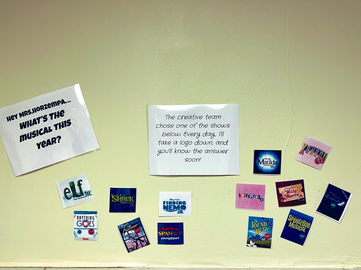 Having a little fun with one of the biggest questions this school year! Which one will it be!? Can you guess it? 🤔 🎭 #msmusical #SFMSLionPride @jesshorzempa