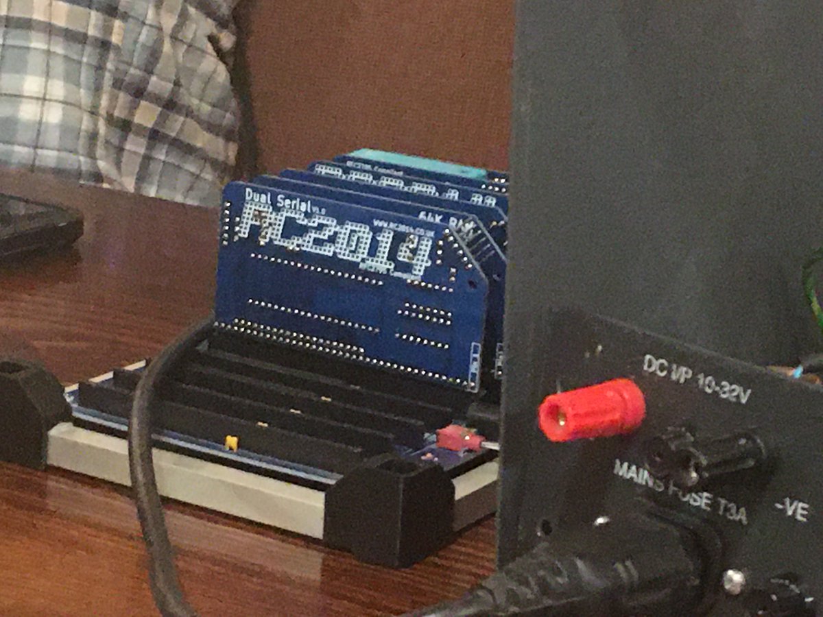 WiFiSheep's tweet photo. #salop #hamradio club last night... & the computers are talking over! It was show a project night, I took down my #8bit #tinyBASIC 4 colour system, vid here: https://t.co/XYWs9DKrww & @Bumblemittens had a #z80 #RC2014 unit on show among other things. https://t.co/oieeoNOlmM