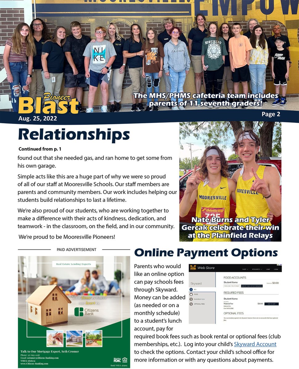 MrsvlPioneers's tweet photo. Check out the newest Pioneer Blast newsletter!  If you'd like to receive the weekly Blast in your email, please send a message to intercom@mooresvilleschools.org. https://t.co/5y8JLCfrDa