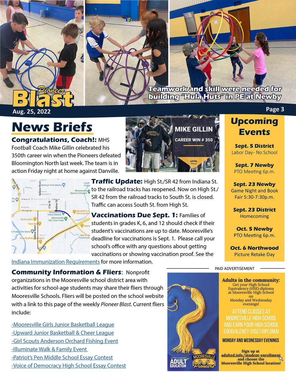 MrsvlPioneers's tweet photo. Check out the newest Pioneer Blast newsletter!  If you'd like to receive the weekly Blast in your email, please send a message to intercom@mooresvilleschools.org. https://t.co/5y8JLCfrDa