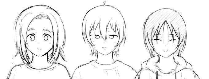 新しいうちの子3人のアイデアスケッチ
どんなお話になるのかはまだ秘密です 