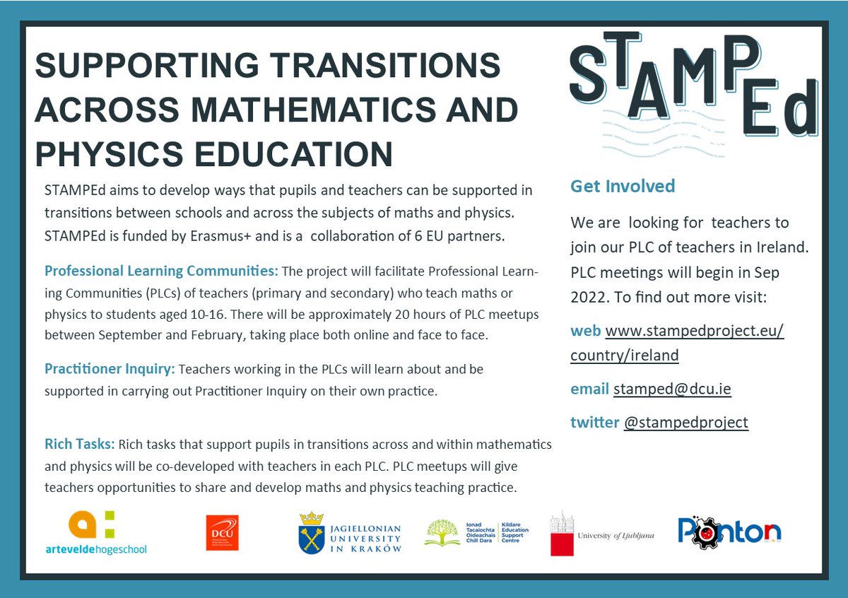We’re looking for primary and secondary teachers to be part of the next phase of our project. If you’d like to be part of a professional learning community supporting learning in Maths and Physics at primary and secondary level register your interest here: forms.gle/rDFjGCxByXbHt1…
