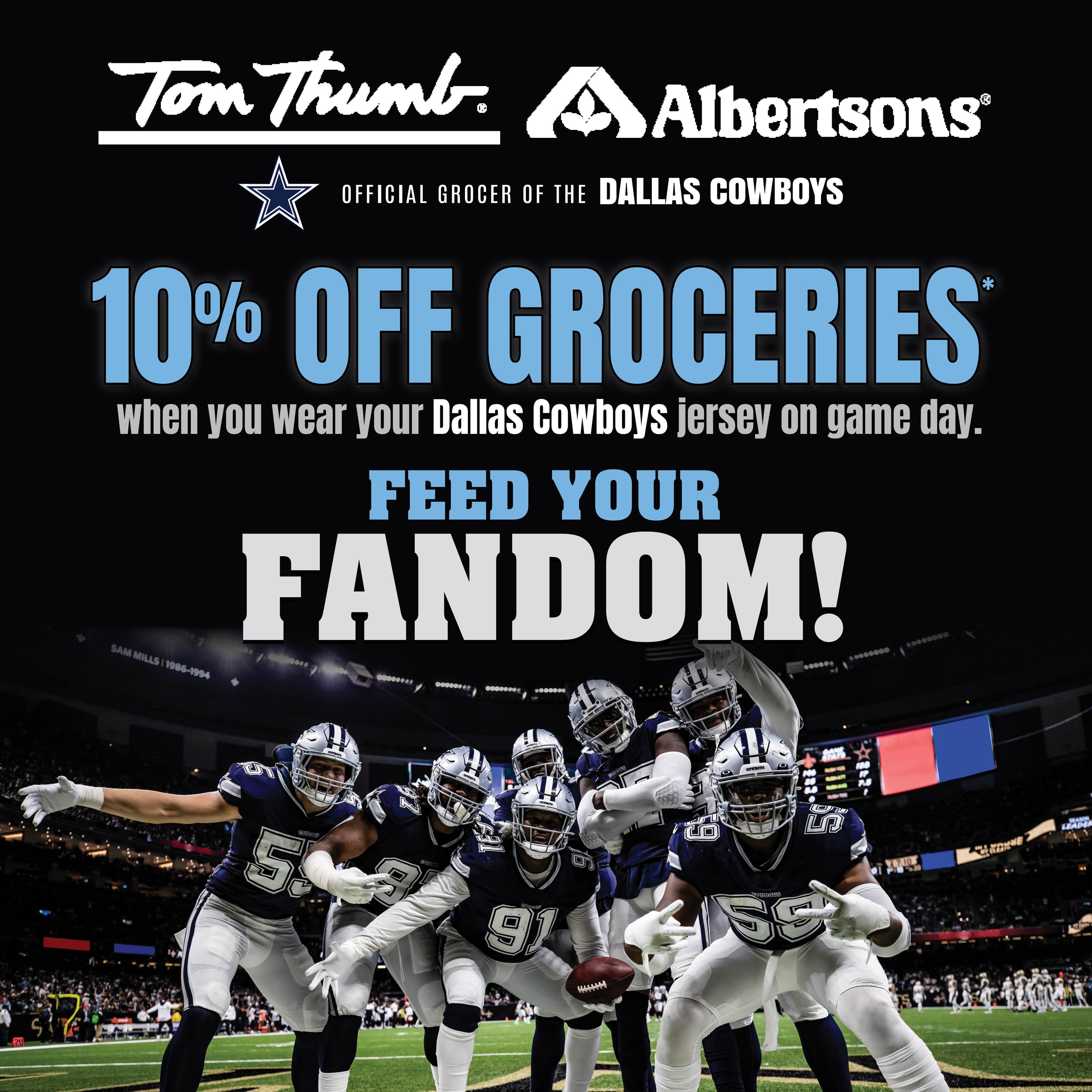 tom thumb cowboys game day discount