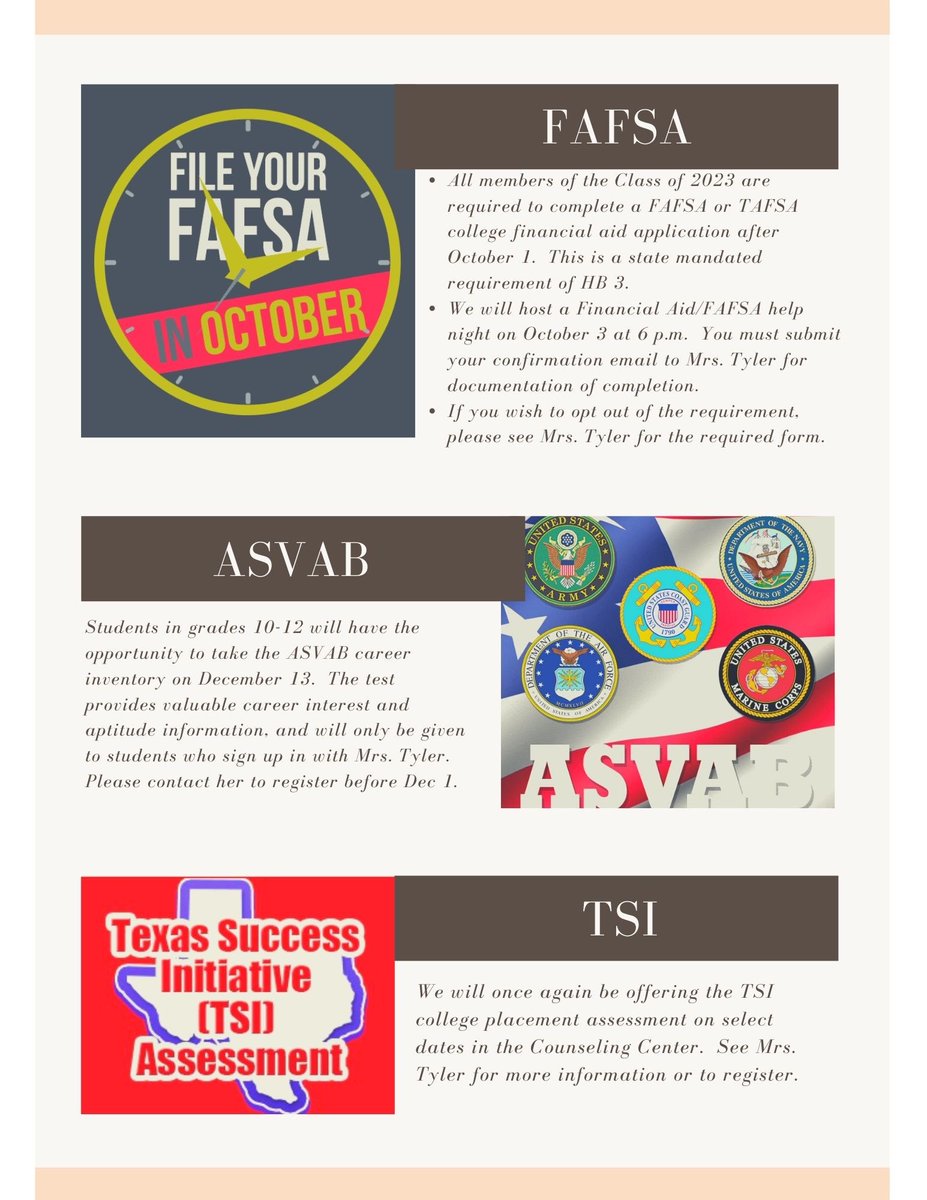 chguidance's tweet photo. Fall 2022 parent updates from the Counseling Center! 

To sign up for Mrs. Tyler’s parent email list, fill out the form at https://t.co/X4RQr2g276 https://t.co/TPSBkeKWBg