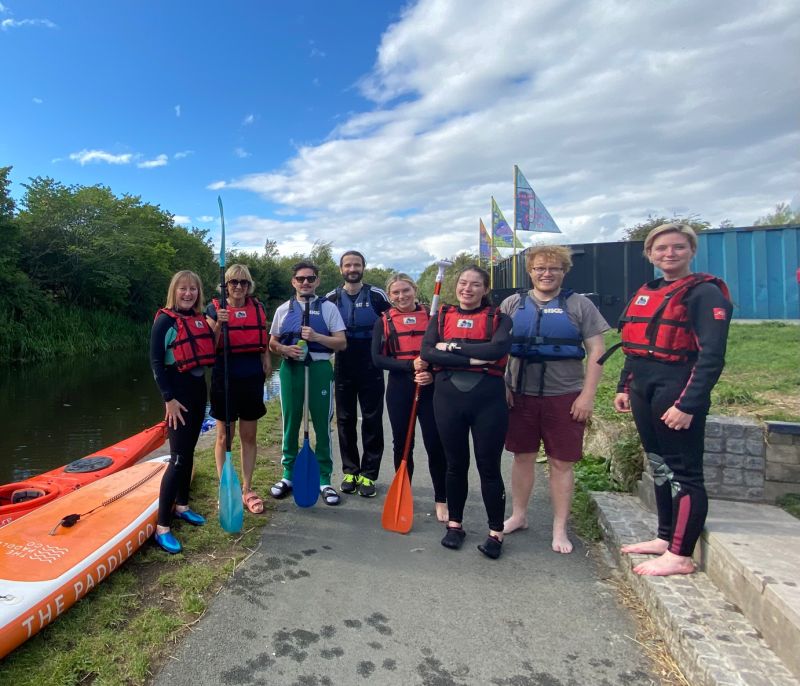 StudioLR's tweet image. A big thank you to @Bridge8Hub for hosting our summer social. The team headed out for an afternoon of paddleboarding, kayaking and canoeing, with only Joy and @Nicola19659559   ending up in the water.  💦

 @scottishcanals #UnionCanal