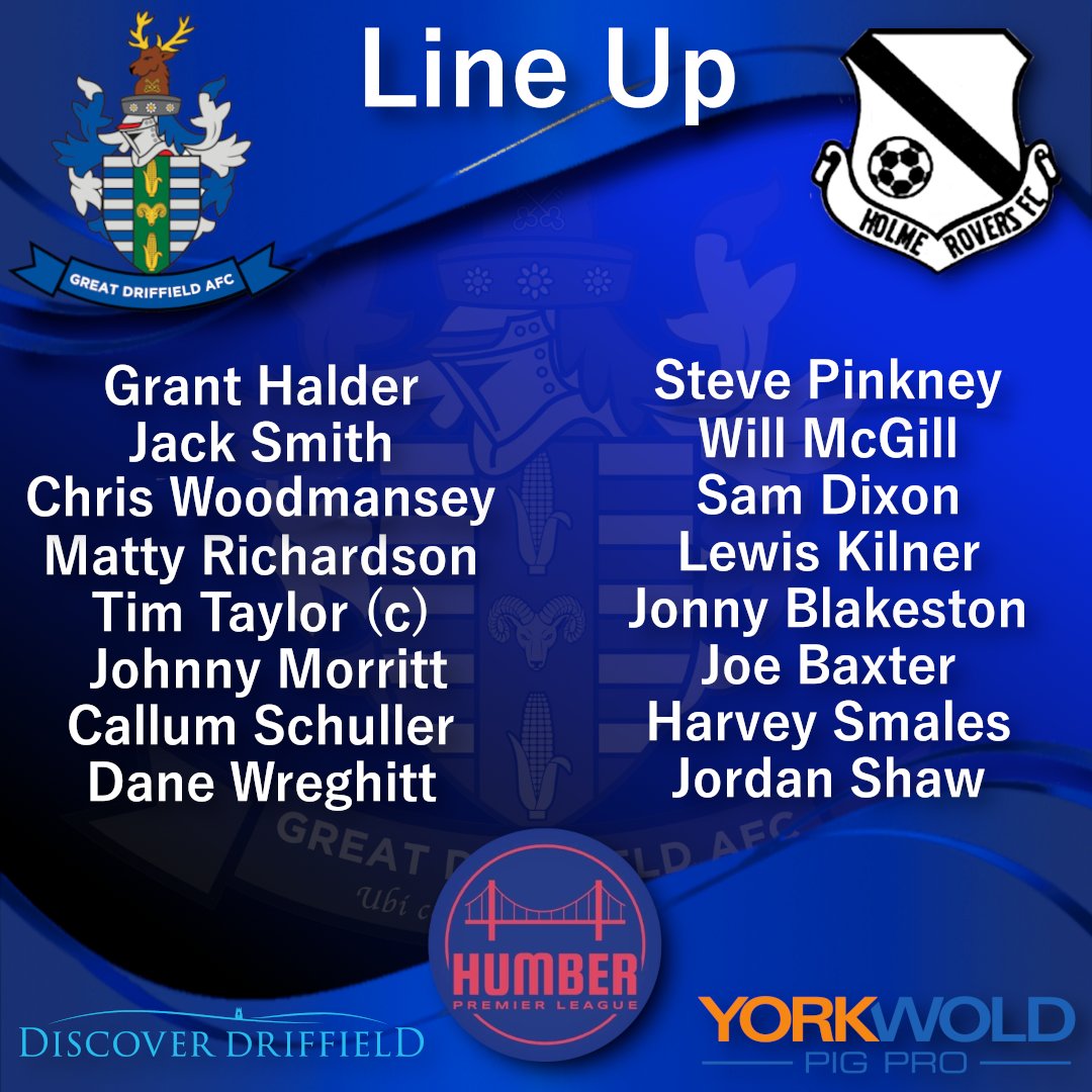 GreatDriffAFC's tweet photo. Here's the Mens 1sts Matchday squad who taken on Holme Rovers away tomorrow
#greatdriffieldafc #football #humberpremierleague #soccer #nonleaguefootball #greatdriffafc https://t.co/leLoJF19lL