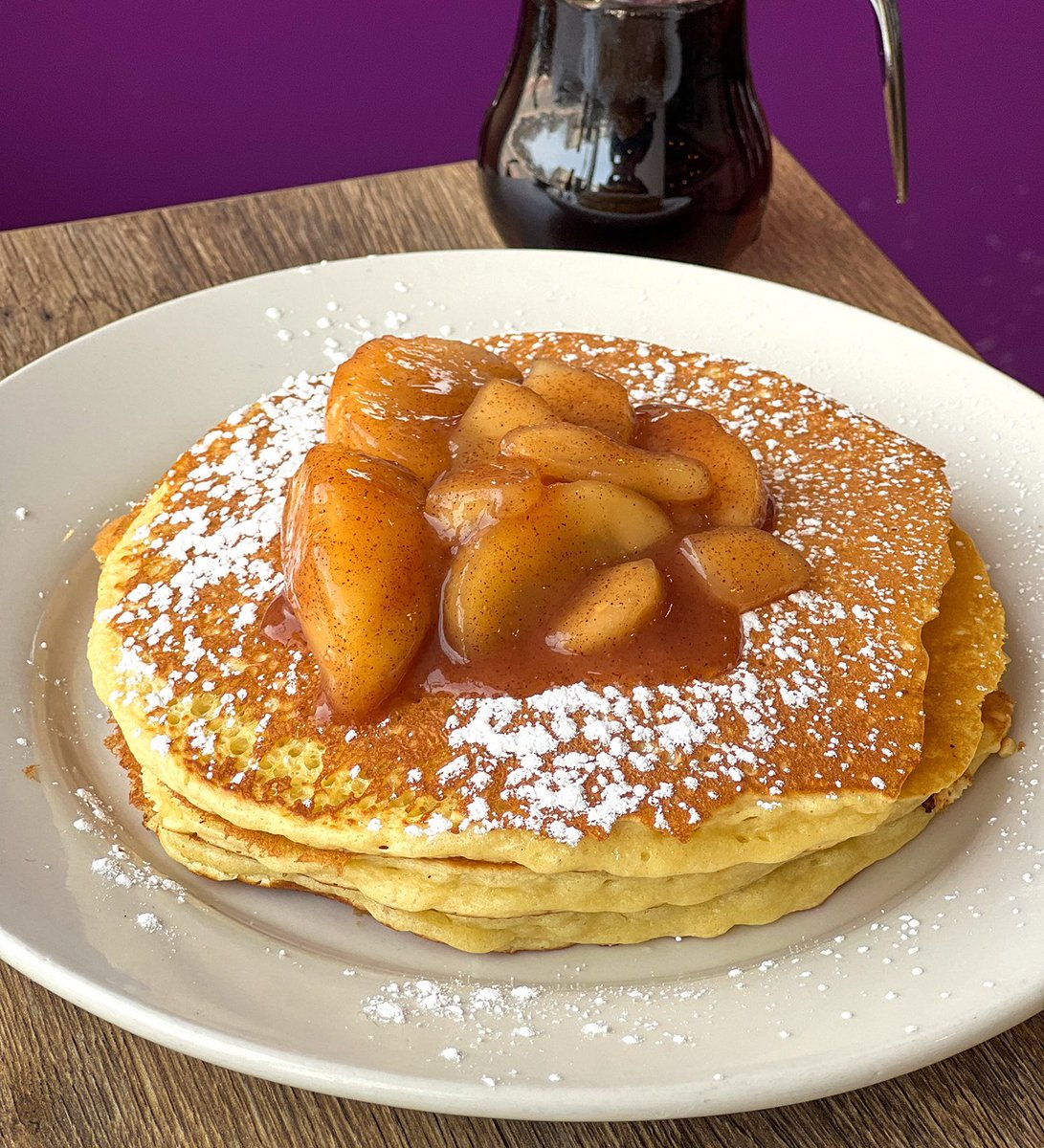 CocoFairfields's tweet image. What’s the best part: the fluffy pancakes or the apple cinnamon compote?!
