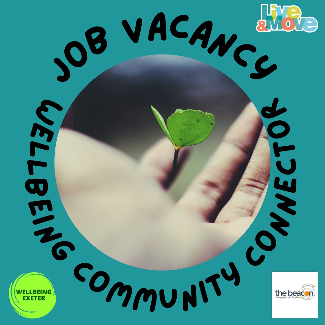 LiveMoveExeter's tweet photo. Do you want to make a difference to the wellbeing of people in Exeter?
 
Then this #Wellbeing #Community Connector role could be the #job for you.
 
To find out more and apply now, visit https://t.co/cboxiFoHY3

#LiveandMove #ExeterJob #Devon @TheBeaconExeter @WellbeingExeter https://t.co/IBrkRg3Lgr