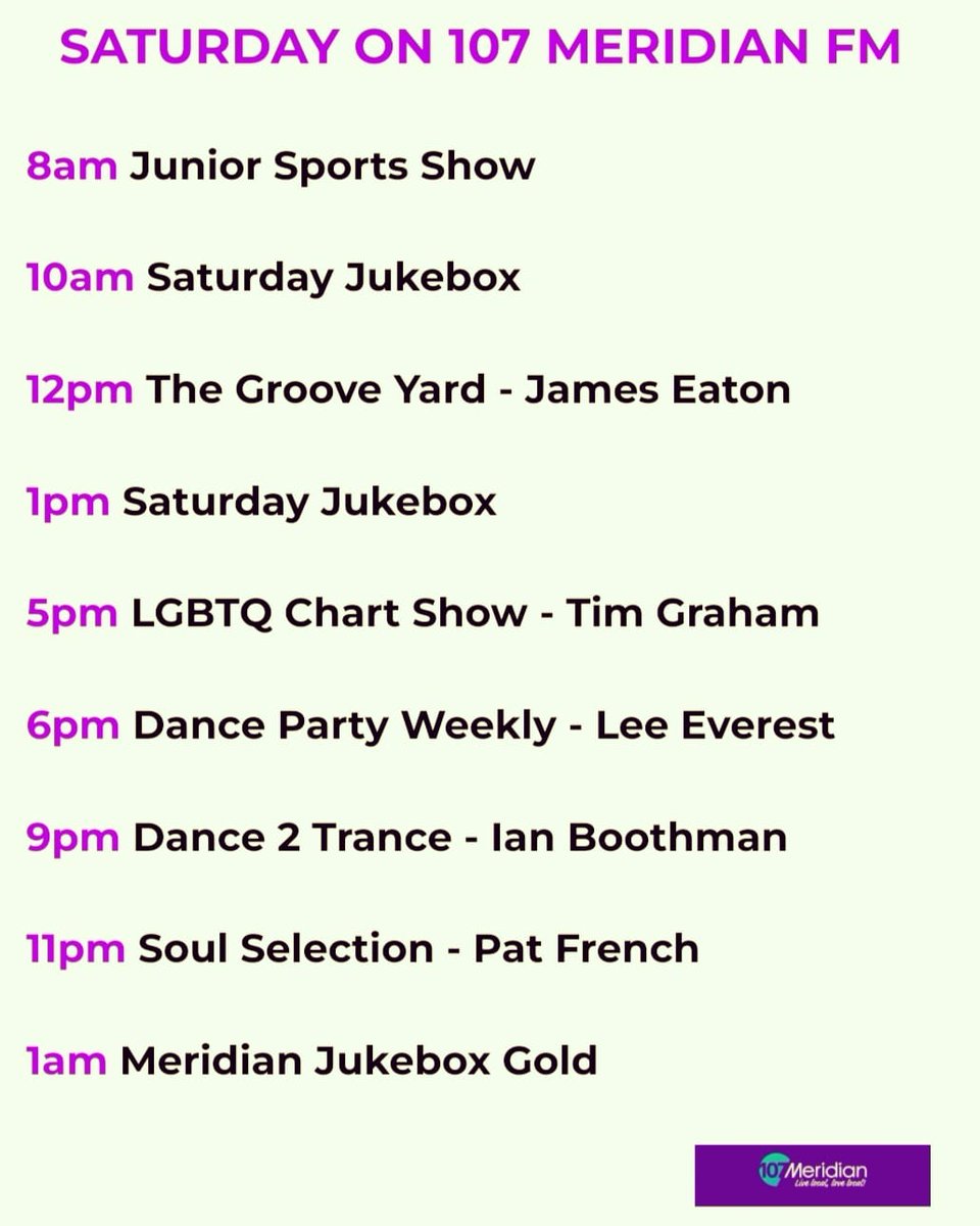 MeridianFM's tweet photo. 🎉 The long Bank Holiday Weekend is almost here so whatever you're up to, make it Meridian as we have something for everyone!
#107MFM #MakeItMeridian💜 #localradio https://t.co/CweJ5uXC8n