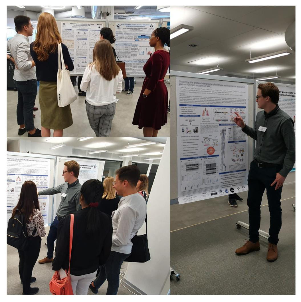 LevonenLab's tweet photo. Great posters and lively discussions on #NRF2 by our group members at UEF Winter School today. @UEF_DPMM #UEFwinterschool @AIV_Institute https://t.co/UiBMGcziYa