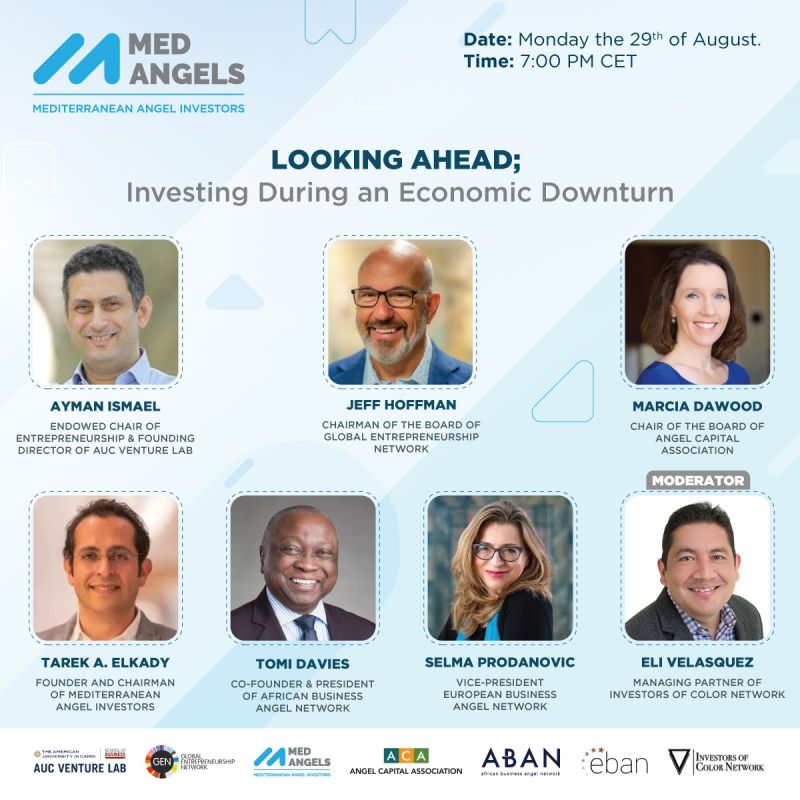ACAAngelCapital's tweet photo. Monday, August 29, from @MedAngels1 & featuring board members @MarciaDawood & Eli Velasquez of #InvestorsOfColor - Sign up now to join: “Looking Ahead: Investing during an Economic Downturn.”: https://t.co/Rh7WtIn6WU https://t.co/hY7nBs9cqM