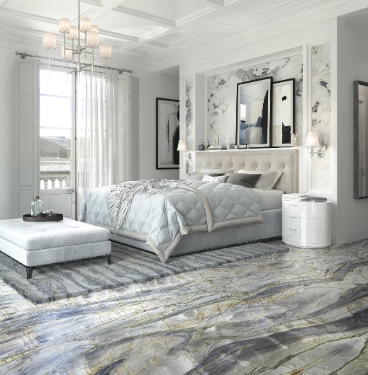 granite_dc's tweet photo. Introducing a new arrival, Tempest Blue Quartzite. It features a vivid canvas of blue veins flowing through the stone. It's accompanied by streaks of various shades of green and glistening white with gold-colored accents. This earthy stone has the ability to transform any space. https://t.co/G8EHlIEY1W