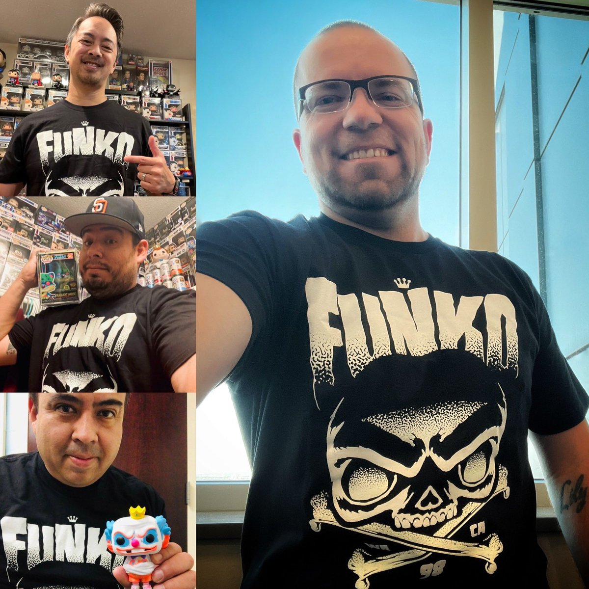RobbyRed5130sox's tweet photo. Itโs #FunkoFashionFriday and I am repping this shirt with three of my favorite Funatics (@RyceBallz, @nightbodega, and @zavala_alex1983). #FunkoFamily all day everyday! We couldnโt have done this without the amazing @evalicious25! Thanks Eva! #evaisthebest
@OriginalFunko https://t.co/tHkTjrdnae