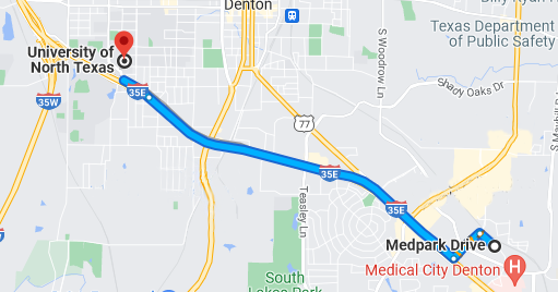 UNT commuters: you can use FREE off-campus Park &amp; Ride. Park at the MedPark Station, 3220 MedPark Drive in Denton, and take the Colorado Express bus to campus - schedule is here: bit.ly/3cpBgAC 
Avoid the traffic on campus and don't pay for a permit!