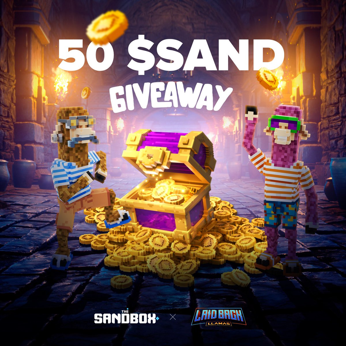 LaidBackLlamas's tweet photo. 🎉 FEEL GOOD FRIDAY GIVEAWAY 🎉

#Llamaland is almost here and to celebrate we are giving away 50 $Sand 💰

Like, RT and comment 4 Frens who NEED to grab a llama before #Llamaland opens its doors!

⏰ Winner will be announced in 48h

GL!

#Giveaway #Sandbox #NFTCommunity https://t.co/YaSAEqOBPr