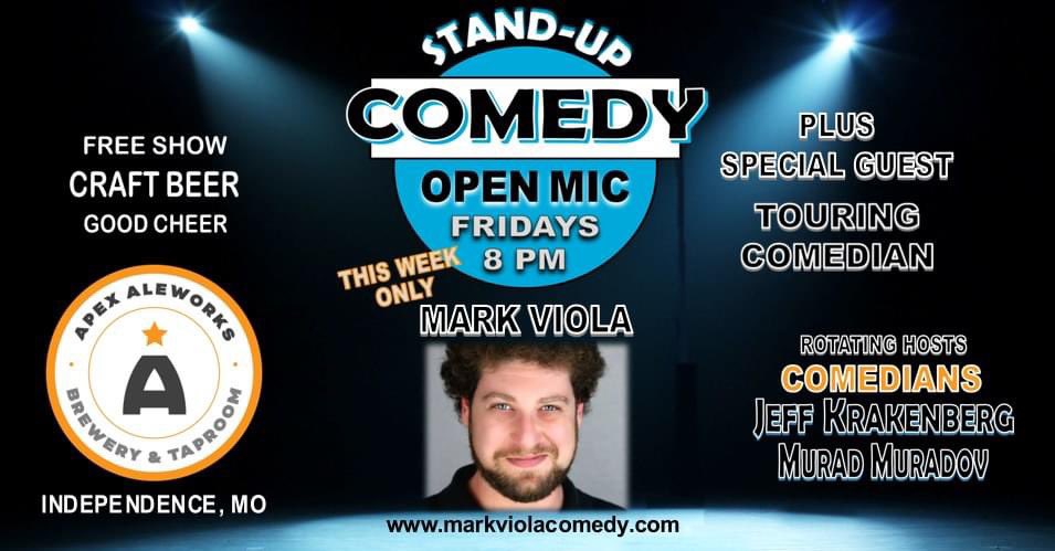 MarkViolaComedy's tweet photo. Hey Kansas City! Come out and see a great FREE comedy show tonight at Apex! https://t.co/vyQTx5hSbA
