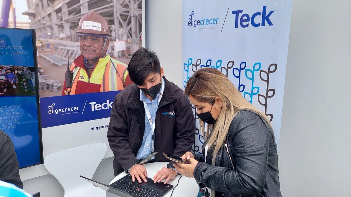 TeckChile's tweet photo. Cerramos el primer día del Congreso Internacional de Minería de #Tarapacá participando en ruedas de negocios y en el networking de proveedores. Recuerda que hasta hoy puedes visitar nuestro stand en la feria laboral #YoContratoLocal. #CIMIT2022 https://t.co/lNOzfzuT2Y