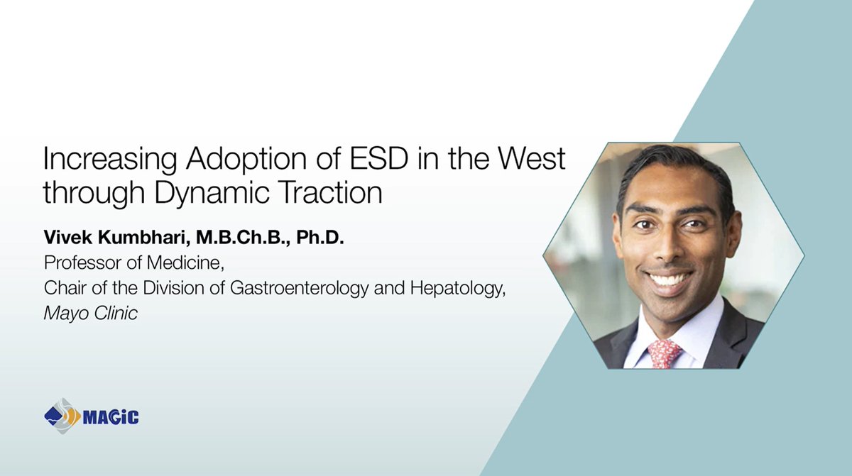 magicendoscopy's tweet photo. #MAGIC2022 #Endoscopy #Gastroenterology
#Gastrointestinal
#Pancreas

 Increasing Adoption of ESD in the West through Dynamic Traction |  Dr. Vivek Kumbhari https://t.co/haB3jalw6q