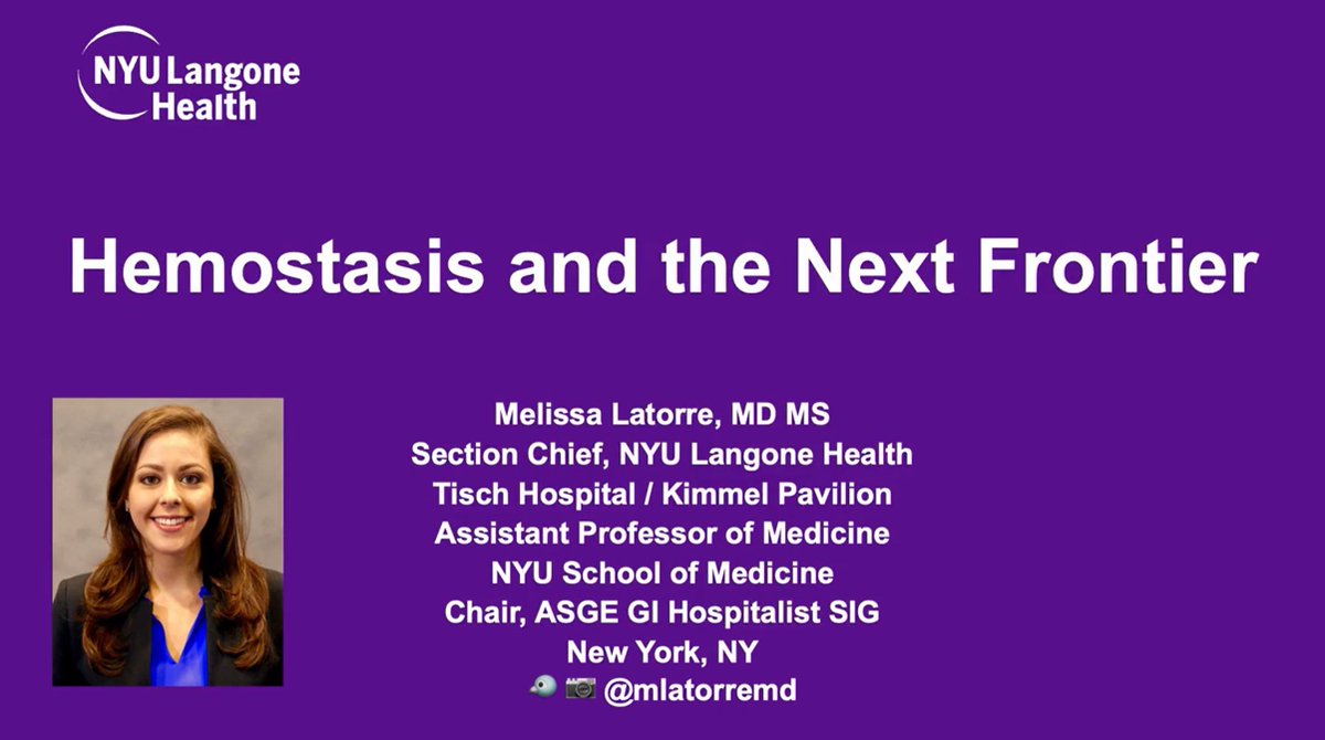 magicendoscopy's tweet photo. #MAGIC2022 #Endoscopy #Gastroenterology
#Gastrointestinal
#Pancreas

Symposium on Hemostasis | Dr. Melissa Latorre https://t.co/nA1thptzZv