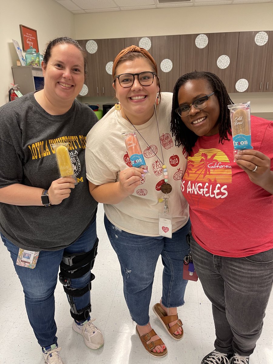 Jenny Strong (@jennystrong92) on Twitter photo We made it through the first full week of school! This job would be “impopsicle” without our amazing BCE staff! Thank you <a href="/FriosPops/">frios gourmet pops</a> for the amazing treats!!
<a href="/RoundRockISD/">Round Rock ISD</a> <a href="/BCE_BlueJays/">BrushyCreekElementary</a> <a href="/myam2/">Dr. Mya Mercer</a> We made it through the first full week of school! This job would be “impopsicle” without our amazing BCE staff! Thank you <a href="/FriosPops/">frios gourmet pops</a> for the amazing treats!!
<a href="/RoundRockISD/">Round Rock ISD</a> <a href="/BCE_BlueJays/">BrushyCreekElementary</a> <a href="/myam2/">Dr. Mya Mercer</a>