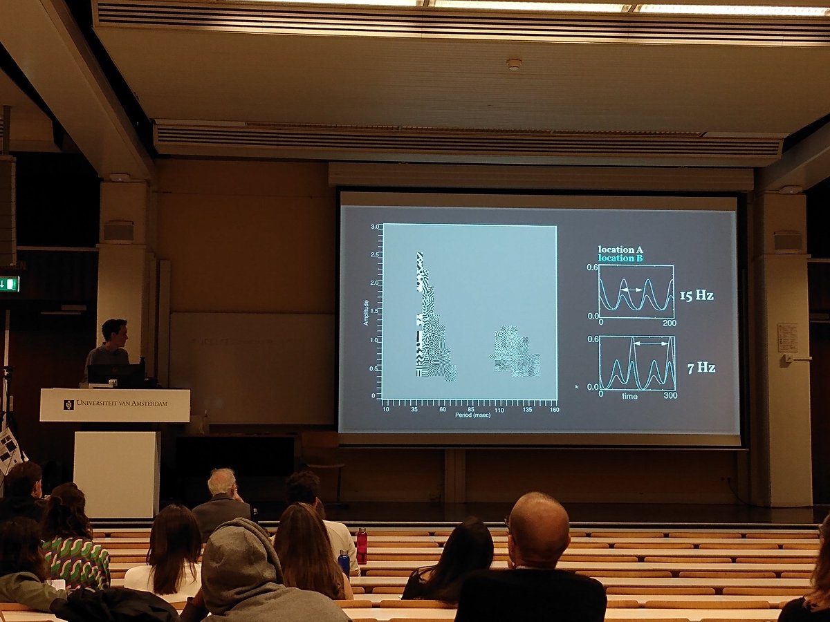msmathcomp's tweet image. Excited to see #TuringPatterns pop up in a talk by Michael Rule at the @vsac2022 conference. Here, the come in to explain visual phenomena that humans experience when confronted with flickering stimuli.