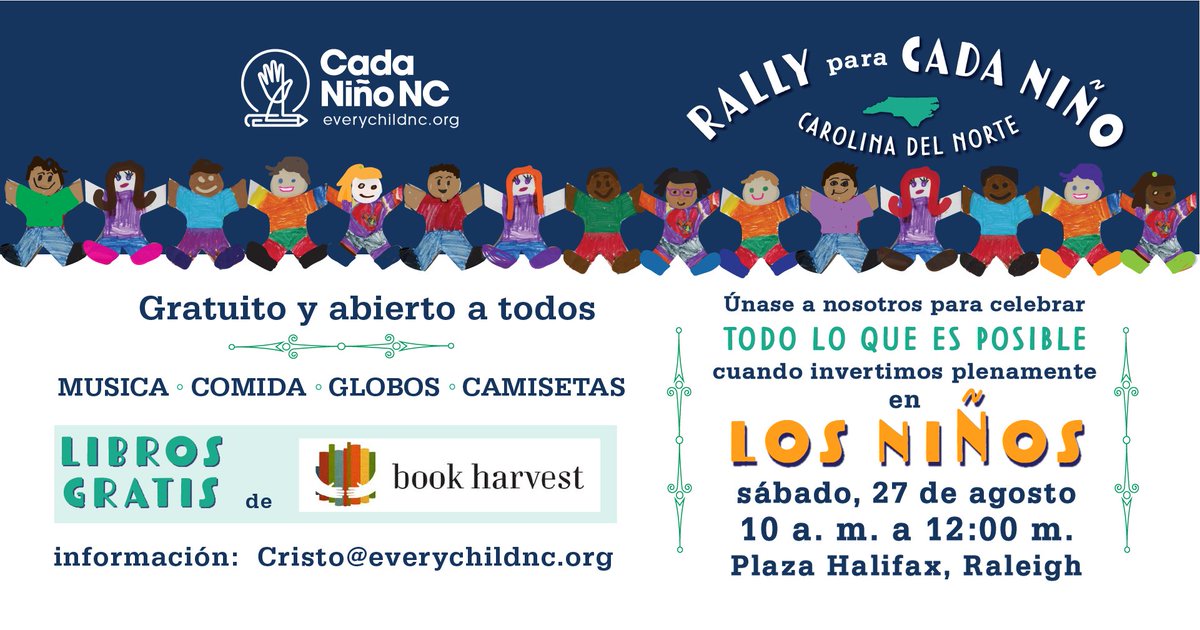 bookharvestnc's tweet photo. We will be at the @EveryChildNC Rally this Sat (8/27) from 10 AM - 12 at Halifax Mall in Raleigh! Come say hi to Perry and Parker, who will have children's books for you to take home and keep. Plus, connect with other supporters of public education from across the state! https://t.co/Xjehd7m9qe