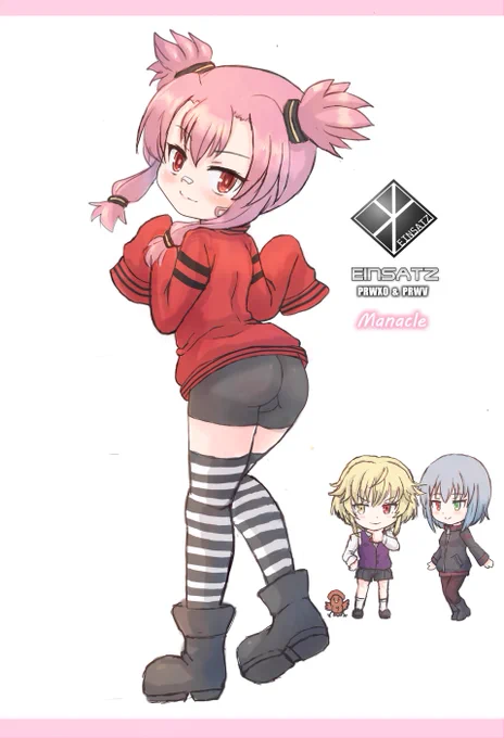 今宵はぴくろぼXO当時に描きかけだったマナクルちゃんを描いておりました!完成したので公開です(≧▽≦)ノちびキャラですが久々にラフィとルイーゼさんも描いた気がします!にどさんの誕生日に少し間に合わなかった…! 