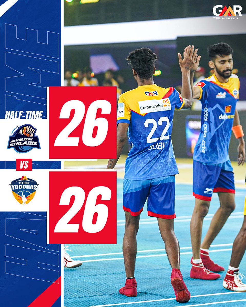 sports_gmr's tweet photo. It's all even-stevens here at Pune ⚖️
Which way will #MKvTY go?
#LetsKhoYoddhas #YoddhasHum #AbKhoHoga #UltimateKhoKho #GMRGroup #GMRSports https://t.co/8kVbi5RqZt