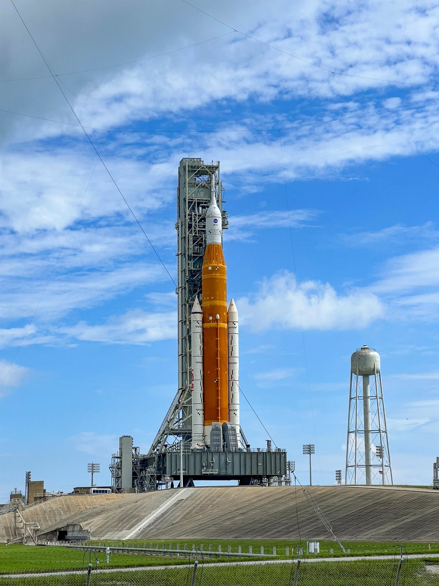 NASAGroundSys's tweet image. Teams have completed the retraction of the Crew Access Arm (CAA), putting it into launch configuration for #Artemis I. While @NASA_Orion is uncrewed on this first mission - the CAA, at the 274-ft level on the mobile launcher, provides entry and emergency egress to the spacecraft.