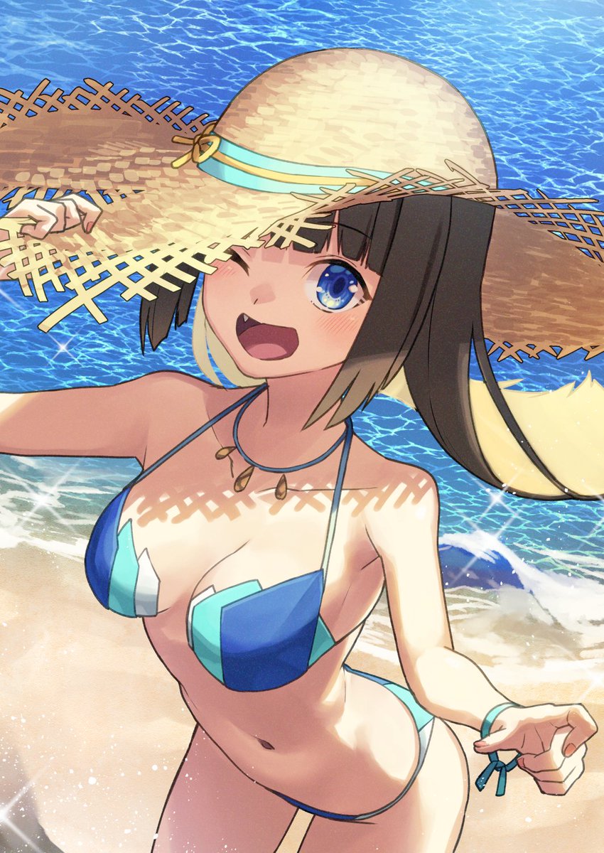 「娘のなるちゃんの水着!() 」|とくまろのイラスト