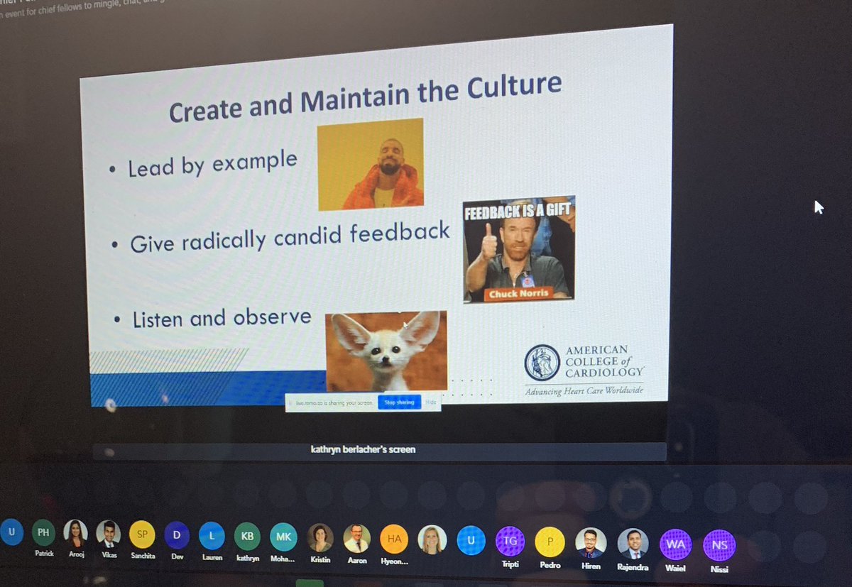 Thanks @HJRyooAli @MohaK92 @KBerlacher for a phenomenal ACC Chief Fellow Virtual Happy Hour! Great discussions! Lets continue the conversation on ACC MemberHub! 😃 @ACCinTouch