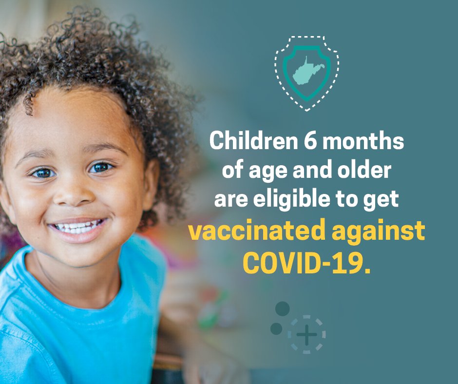 WV_DH_DHF_DoHS's tweet photo. #COVID19 shots are available for children 6 months of age and up! To get vaccinated, check with your child’s healthcare provider, health department, or a local pharmacy (pharmacies can vaccinate ages 3 and older). Visit https://t.co/LZl9oPEhQM. #CommunityImmunityWV https://t.co/KT2oarlmF9