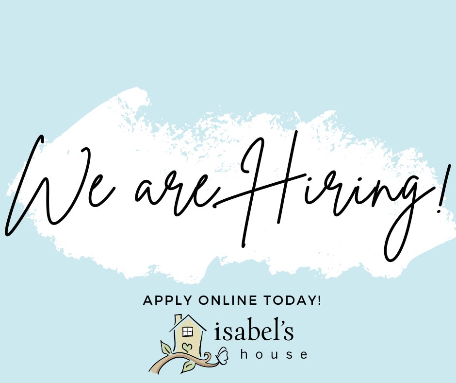 Isabel's House is hiring! We are looking for a Child Advocate, a Grants Coordinator, and a Development Director.
For more information and to apply, visit indeedhi.re/39u9Rfn