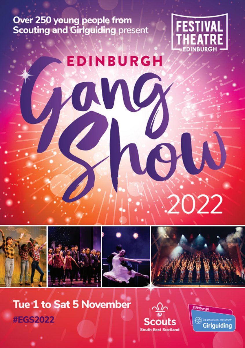 Edin_Gang_Show's tweet photo. The Edinburgh festivals are drawing to a close, schools are back and dreys, packs, troops and units from @sesscouts and @GirlguidingEdin are gradually returning to begin a new term of adventure with amazing programmes for young people. 

Gang Show's back! https://t.co/fKdTOD3zEN
