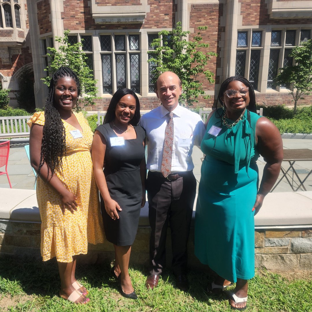 YaleNursing's tweet photo. We are thrilled to welcome our new faculty! They connected with colleagues across @Yale like Dr. Gary Desir at @YaleMed while learning about university resources like the @PoorvuCenter.  President Salovey and Provost Strobel were also on hand for the festivities. Boola Boola! https://t.co/ZbKJmSR7sj