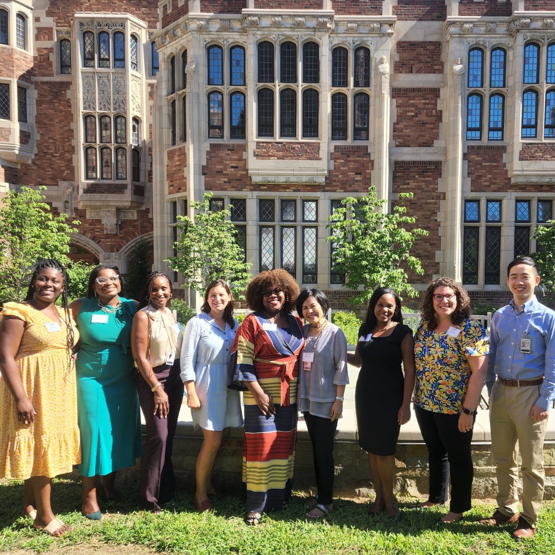 YaleNursing's tweet photo. We are thrilled to welcome our new faculty! They connected with colleagues across @Yale like Dr. Gary Desir at @YaleMed while learning about university resources like the @PoorvuCenter.  President Salovey and Provost Strobel were also on hand for the festivities. Boola Boola! https://t.co/ZbKJmSR7sj