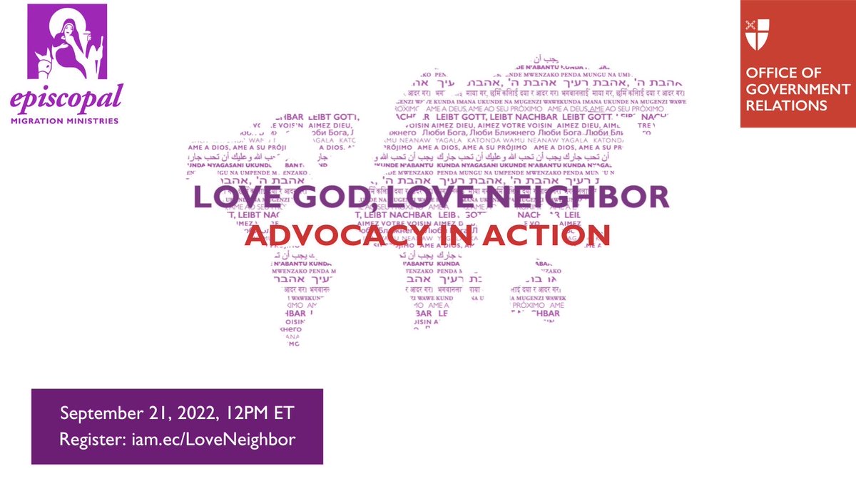 Join us for "Love God, Love Neighbor: Advocacy in Action" - a virtual advocacy training &amp; day of action on Sept. 21, 2022 @ 12pmET, offered by <a href="/TheEPPN/">The EPPN</a> &amp; <a href="/EMMRefugees/">EMM</a> for all who are interested in gaining advocacy skills &amp; messaging tools. Register now: iam.ec/LoveNeighbor