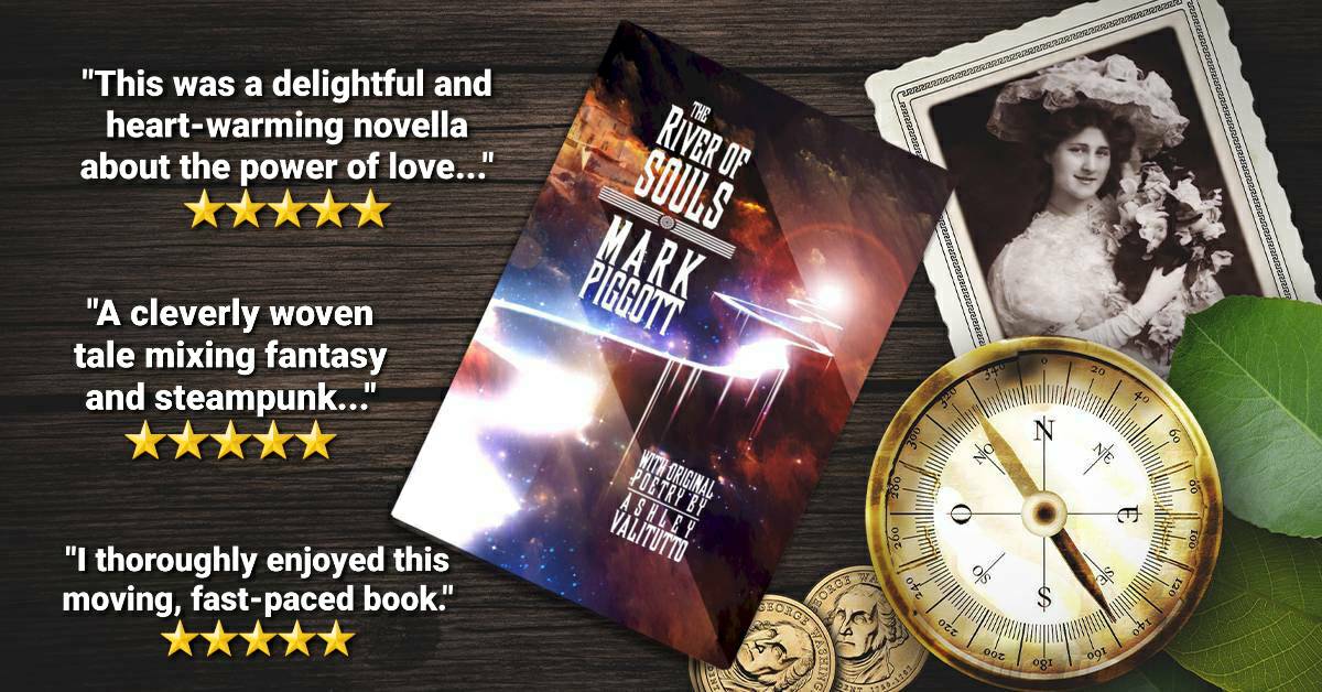 A human magi-gunner from Fawleen ...
A Dragonkin oracle from Drogon ...

Can people from different worlds find love amidst unending war? From #fantasyauthor Mark Piggott with #poetry by <a href="/ashleyabstract/">Ashley</a> wade in THE RIVER OF SOULS, from @CuriousCorvidP!

linktr.ee/authormpiggott