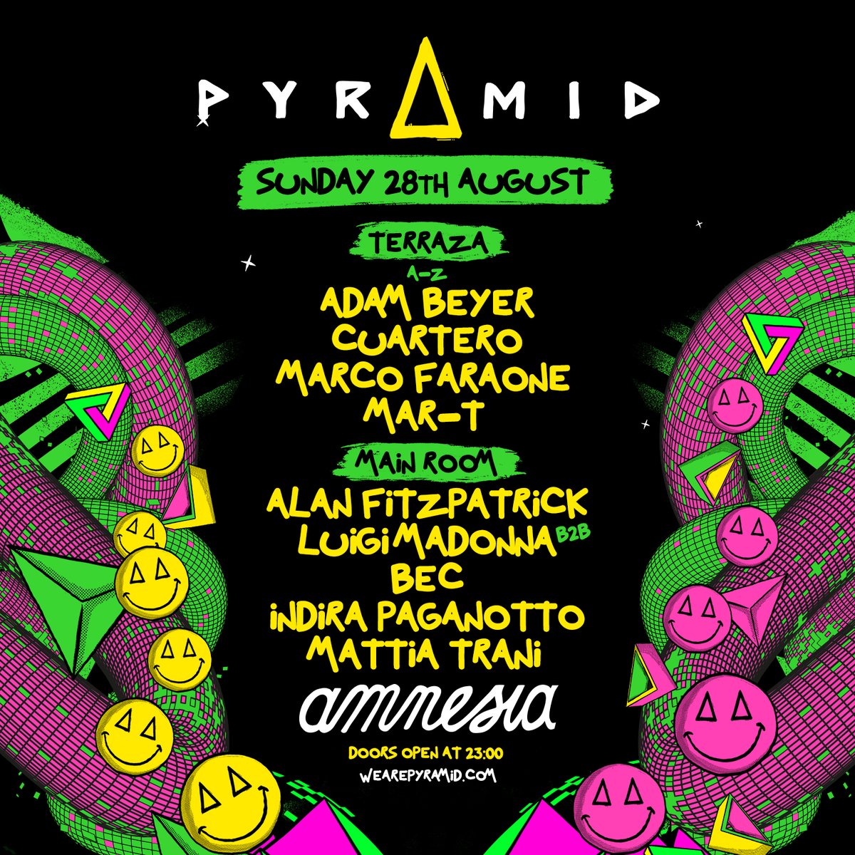 Amnesia_Ibiza's tweet photo. All set to make you dance with some of the biggest and most revered names in the electronic music scene TONIGHT 💥

See you on the dance floor!

⚠️ Doors open at 11PM till late  

🎟️ https://t.co/isWW3bdUQq

#amnesiaibiza #pyramidibiza #wearepyramid #ibiza2022 #ibiza https://t.co/8Rdr0QOy0J