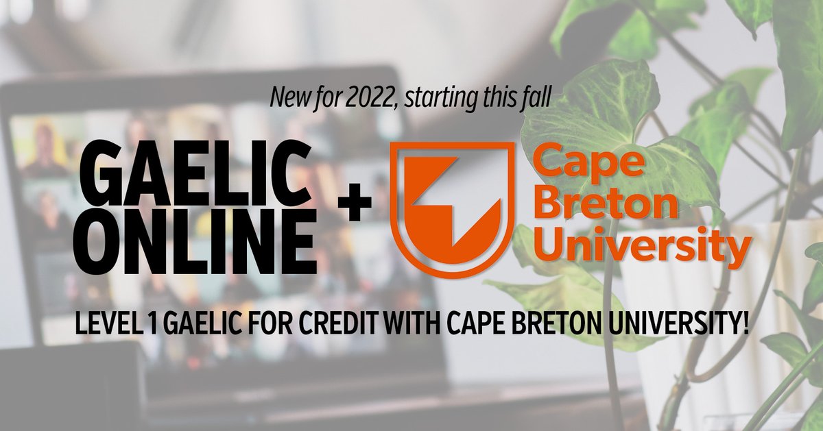 Exciting news! You can earn university credit with our online Gaelic offering starting this fall!
gaeliccollege.edu/learn/online-l…