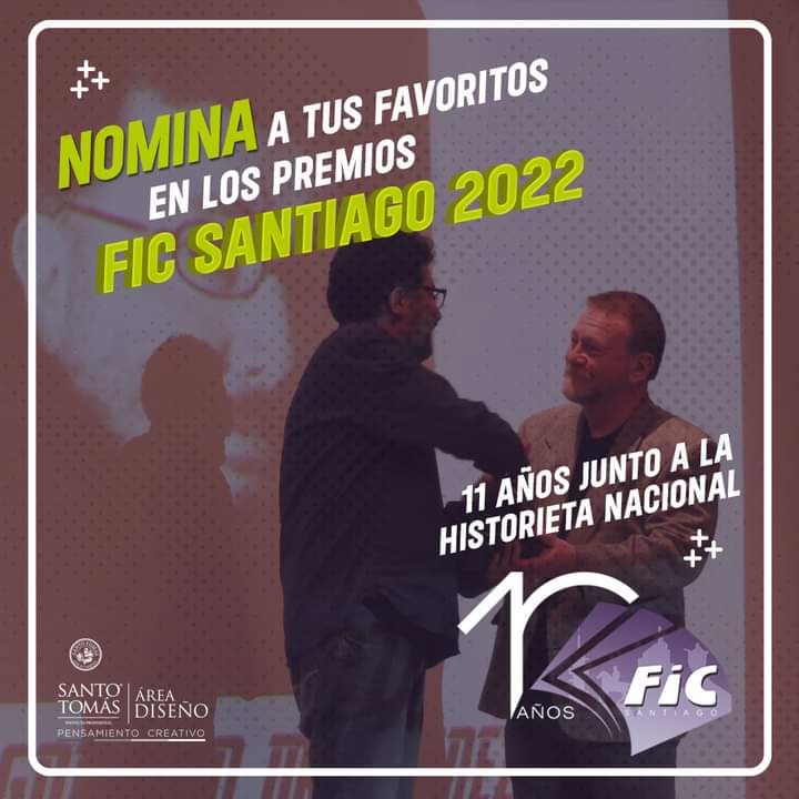 FICSantiago's tweet photo. Desde hoy y hasta el 11 de septiembre podrás nominar a tus favoritos a los premios FIC Santiago 2022 que premia a las publicaciones del 2021.
Busca el formulario en https://t.co/jTMhCVJ0AZ

Nos vemos en la fiesta de las viñetas y ahora presencial 😉

#FIC11años https://t.co/IwyYVOpJSO
