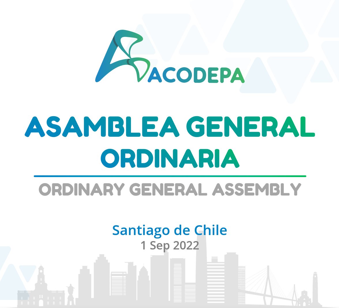 ACODEPAOficial's tweet photo. La Asamblea General Ordinaria de ACODEPA se realizara el 1° de septiembre, en la ciudad de Santiago, Chile, donde se reunirán representantes de todas las Confederaciones Panamericanas afiliadas.

#ACODEPA #chile #Santiago https://t.co/DODxP5zsWk