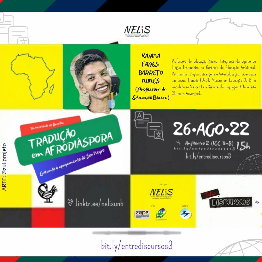 nelisunb's tweet photo. Seguimos fortes na divulgação do evento desta sexta-feira (26-08-22). Vamos conhecer mais sobre nossas participantes do diálogo? 

Estará conosco a Profa. Karina Fares Barreto Nunes (educadora da rede pública de ensino básico do DF).

Para saber mais: https://t.co/0fEk8YChYg. https://t.co/vy0QQwyvYW