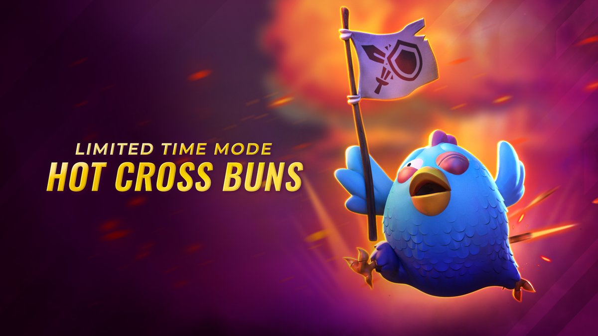 RealmRoyaleDeut's tweet photo. Für dieses Wochenende ist der Modus "HOT CROSS BUNS" in der Squad-Q verfügbar! (LTM)

Regeln:
■ Die Schmiede ist komplett deaktiviert
■ Schatzkobolde sind seltener
■ Der Neben schrumpft 4x
■ Es wird in Kreuzung gespielt
■ Hühner können keinen Schaden nehmen!

Viel Spaß 🐔 https://t.co/clfovt2RdB