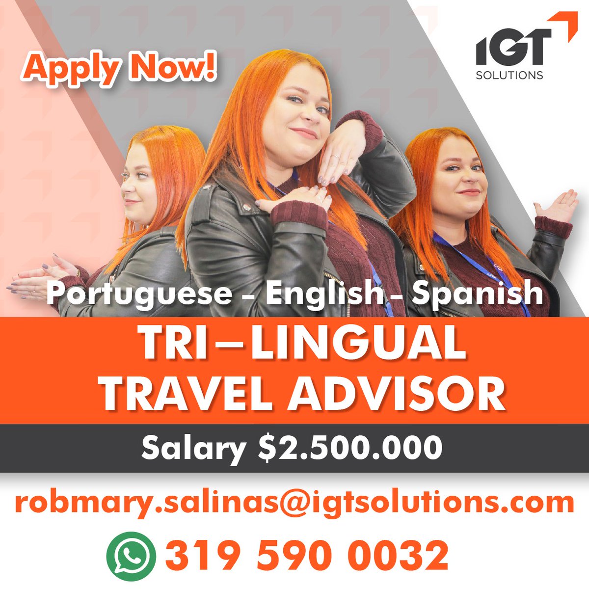 IGT SOLUTIONS - Colombia (@igtsolutionscol) on Twitter photo #Hiring #TrabajoSiHay #Bogota <a href="/Bogota/">Alcaldía de Bogotá</a> <a href="/BPrO_org/">BPrO_org</a> <a href="/cxsummit_col/">Asociación Colombiana de Contact Center y BPO</a> #Hiring #TrabajoSiHay #Bogota <a href="/Bogota/">Alcaldía de Bogotá</a> <a href="/BPrO_org/">BPrO_org</a> <a href="/cxsummit_col/">Asociación Colombiana de Contact Center y BPO</a>