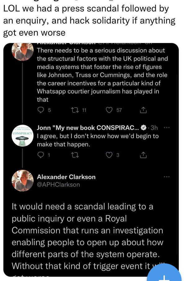 flying_rodent's tweet photo. I’d add that the 2010s began with a public inquiry into the horrendous malfeasance and actual crimes of the British press, and ended with the British press monstering fuck out of countless individual members of the public and shitefesting one of their number into Number 10. https://t.co/1jCRf60AxU