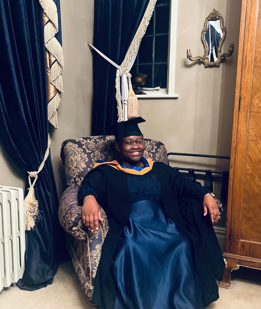 DrCRJones's tweet photo. Celebrations on Monday very proud of @ellah_kandi⁩ for passing her Masters! Very well deserved 🎓 https://t.co/Eoz8PXRaRd
