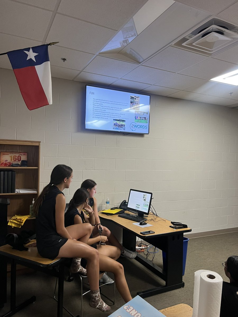 2Words went great this morning!  Emmie, Summer and Emma did a great job of explaining the balance of fun and work.  2Words means more when it’s player left and run by teammates!