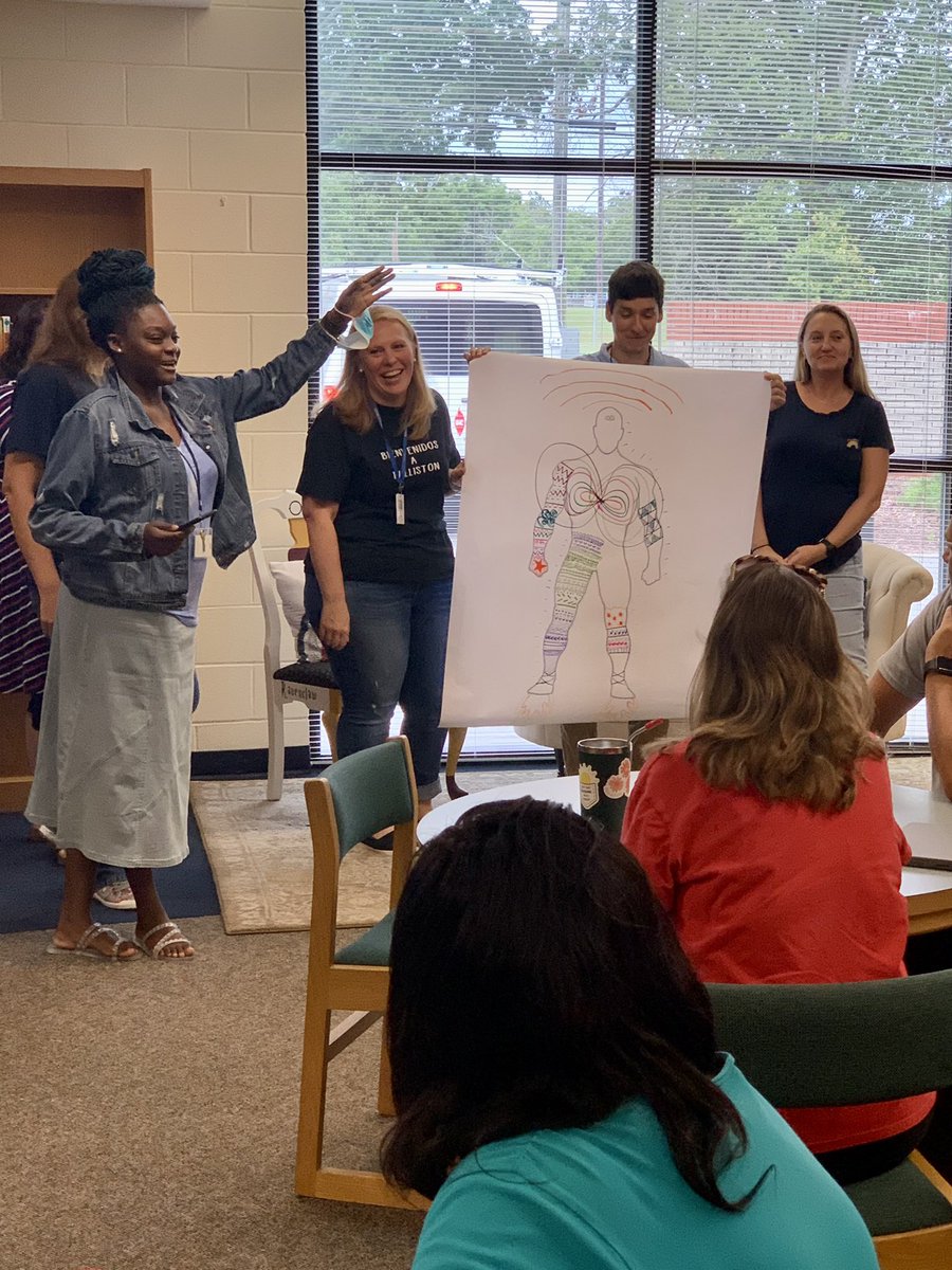 Williston SOS Kick-off…BT’s and mentors created superheroes based on their creative strengths.  Afterwards the group had the opportunity to identify colleagues with compatible qualities with whom they’d like to collaborate. #NHCSchat #WillistonTigers