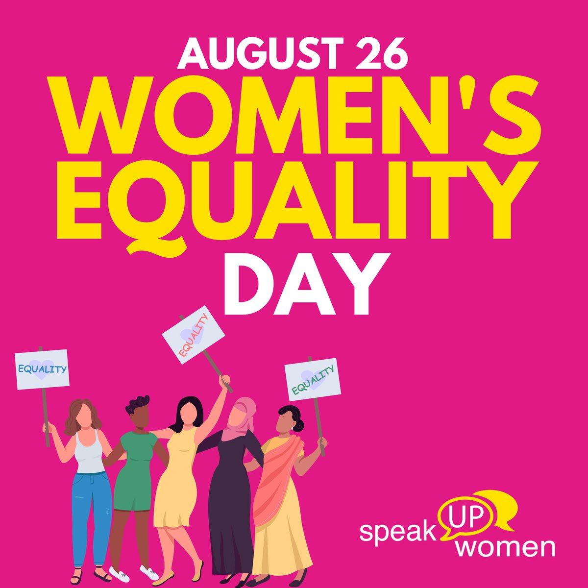Today we’re celebrating Women’s Equality Day and the ratification of the 19th Amendment, which established women’s suffrage in the United States.

A perfect example of speaking up to create change where change is necessary!

Speak Up!

#speakupwomen #SpeakUp #womensequalityday